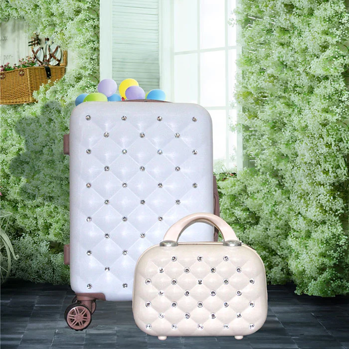 Crystal Embellished Abs Suitcase